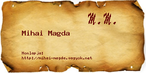 Mihai Magda névjegykártya